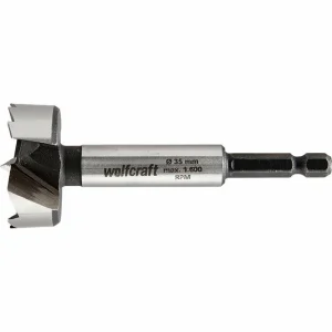 Wolfcraft Forstnerbohrer 3310000, Holzbohrer, 35 Mm Ø, Mit Sechskant-Schaft 6