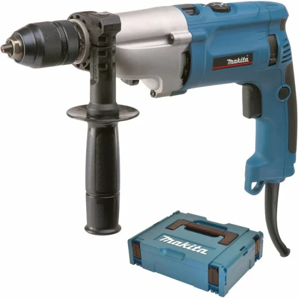 Makita Bohrmaschine HP2071J, Schlagbohrmaschine, 1010 W, Mit Tiefenanschlag Und Koffer 1