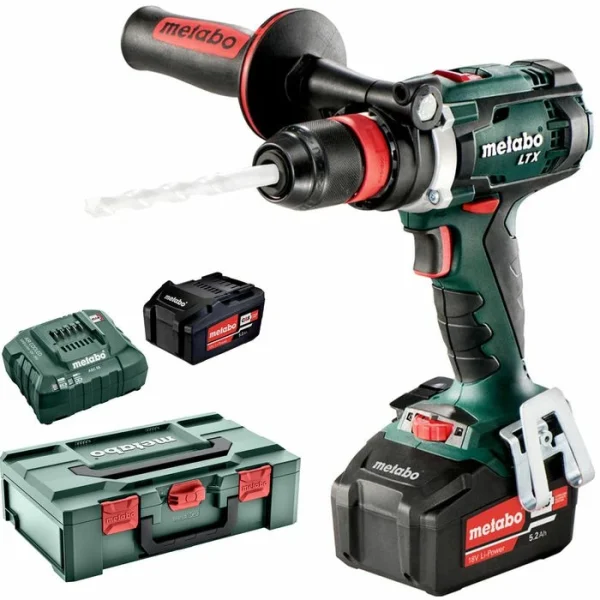 Metabo Akku-Bohrschrauber BS 18 LTX Quick, 18V / 5,2Ah, Mit 2 Akkus Und Koffer 1