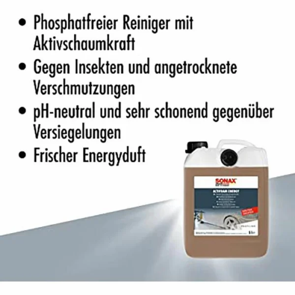 Sonax Autoshampoo Actifoam Energy, 06185050, Konzentrat, Profiline, Kanister, 5 Liter 5