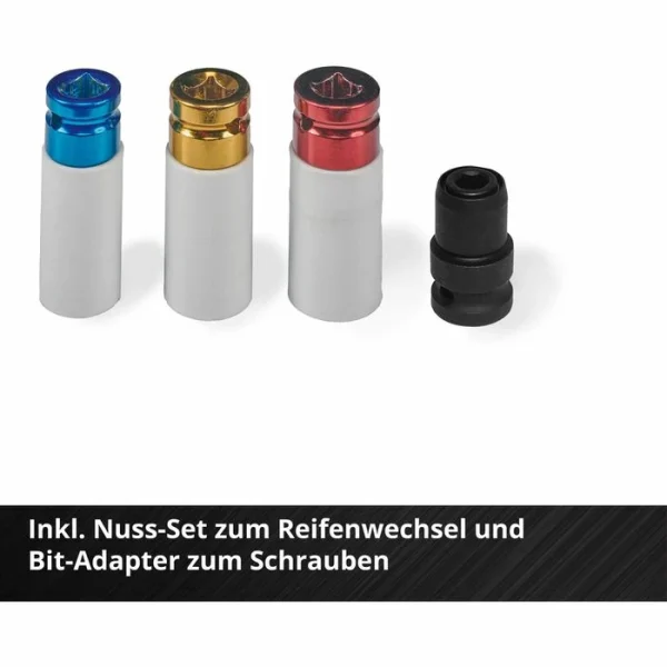 Einhell Akku-Schlagschrauber IMPAXXO 18/400, 400Nm, 18V, Mit Bit-Adapter Und Nuss-Set 7