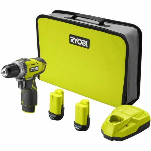 Ryobi Akku-Bohrschrauber RCD1201-220S, 12V / 2,0Ah, Mit 2 Akkus Und Tasche 1