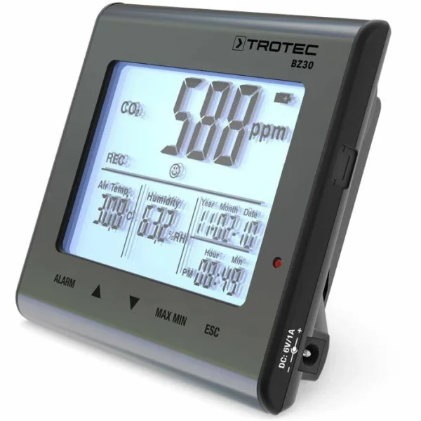 Trotec CO2-Messgerät BZ30, Mit Thermo-Hygrometer, Datenlogger 3