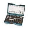 Makita Werkzeugkoffer B-54081, Ratschen + Bit-Set, 21-teilig, Im Klappkoffer 19