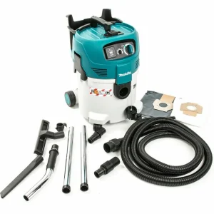 Makita Nass-Trockensauger VC3012L, Türkis, 30 Liter, 1500 Watt, Staubklasse L 8