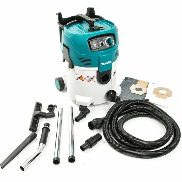 Makita Nass-Trockensauger VC3012L, Türkis, 30 Liter, 1500 Watt, Staubklasse L 3