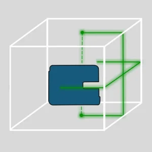 Makita Kreuzlinienlaser SK106GDZ, Selbstnivellierend, Grüner Laser, 4-Pkt-Projektion 8