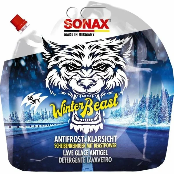 Sonax Scheibenfrostschutz WinterBeast AntiFrost &, Klarsicht, Bis -20°C, Gebrauchsfertig, 3 Liter 1