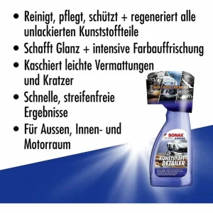 Sonax Kunststoffpflege Xtreme Kunststoffdetailer, Für Innen, Außen Und Motorraum, 02552410, 500ml 10