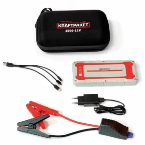 Dino KRAFTPAKET Dino-Kraftpaket Starthilfegerät 136150, 12V, 1500A, Auto Diesel & Motorrad, Powerbank, 17000mAH 15