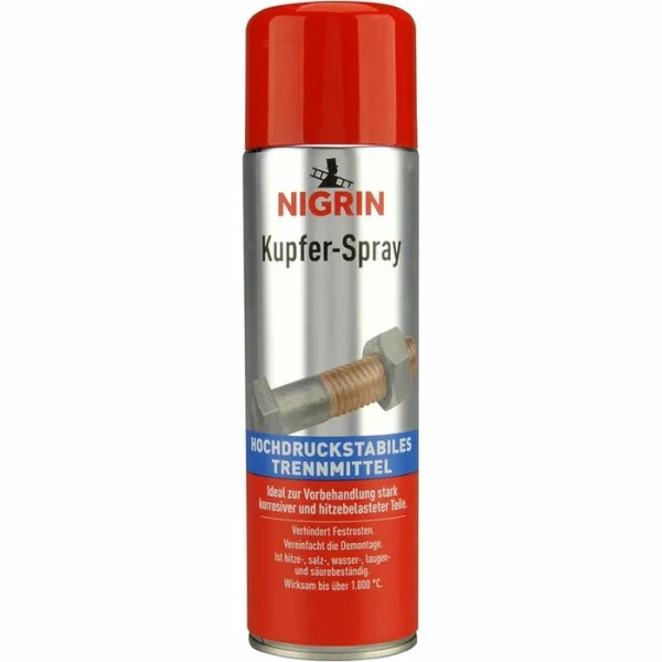 Nigrin Korrosionsschutz Kupfer-Spray 72261, Spray, Hochdruckstabiles Trennmittel, 500 Ml 1