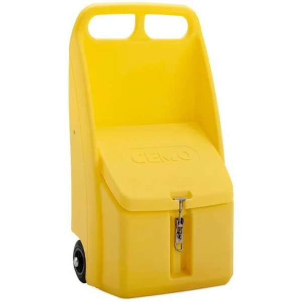 CEMO Streugutbehälter Go Box, 70 Liter, Aus Polyethylen, Gelb / Gelb, Mobil 1