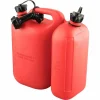 Unitec Benzinkanister Doppelkanister 73756, Kunststoff, Mit Ausgießer, Rot, 5,5 + 3 Liter 16