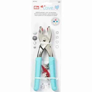 Prym Ösenzange Vario Love 390901 Knopfzange, Für Ösen Mit Ø 3-4mm, Color Snaps Mit Lochwerkzeug 9