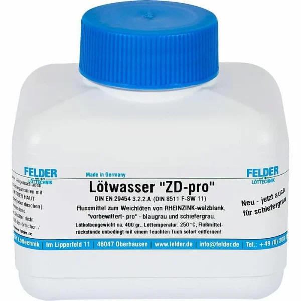 Felder Flussmittel 24110555, ZD-pro, 250g, Mit Pinsel, Zum Weichlöten 1