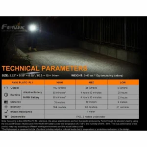 Fenix Taschenlampe E01 V2.0 LED, 100 Lumen 22