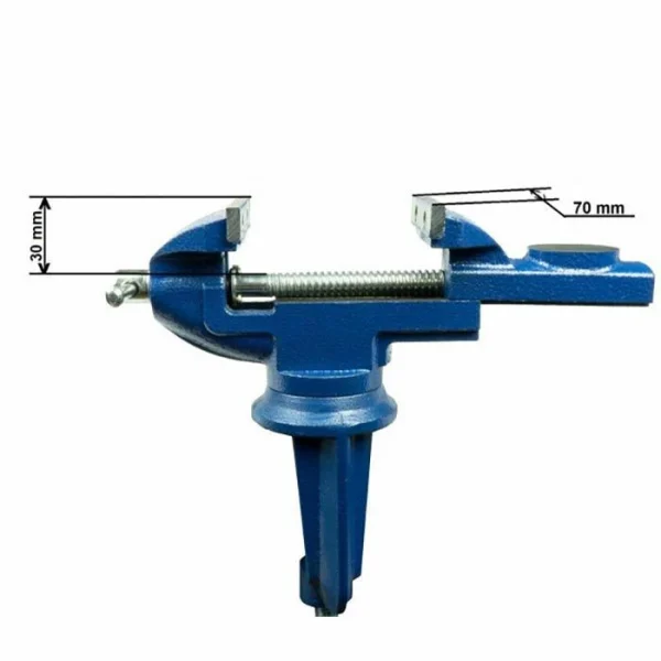 HRB Schraubstock 66041, Drehbar, 70mm Backenbreite, Tischklemme, Spannweite 80mm 7