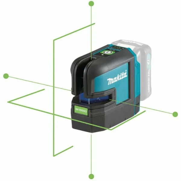 Makita Kreuzlinienlaser SK106GDZ, Selbstnivellierend, Grüner Laser, 4-Pkt-Projektion 1