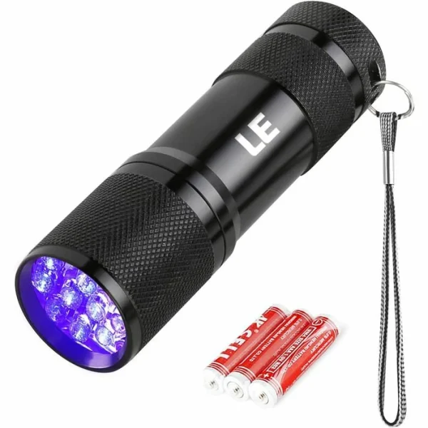 Böttcher-AG UV-Taschenlampe 5 Watt LED, 395 Nm, UV-A, Spritzwassergeschützt 1