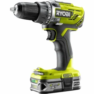 Ryobi Akku-Bohrschrauber R18DD3-215S, 18V / 1,5Ah, Mit 2 Akkus Und Tasche 9