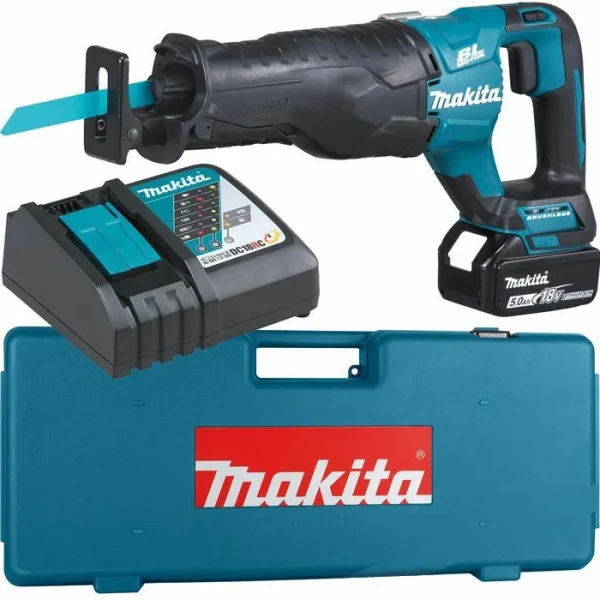 Makita Säbelsäge DJR187RT, Akkubetrieben, 18V / 5Ah, Schnitttiefe Bis 255mm, Akku Und Koffer 1