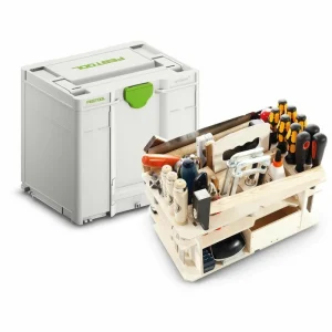 Festool Werkzeugkoffer Systainer³ SYS3 HWZ M 337, Leer, Kunststoff Klappkoffer Mit Holzeinsatz 19