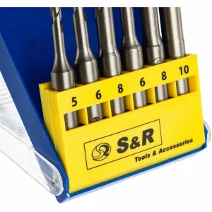 S&R Bohrer 210240006, SDS+, 6-teiliges Set, Granit, Stein, Betonbohrer 9