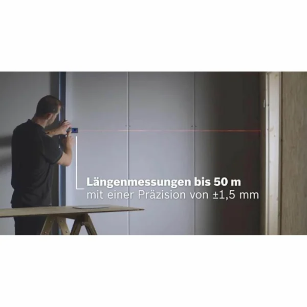 Bosch Laser-Entfernungsmesser GLM 50C, 0601072C00, Bis 50m, Neigungsmessung, Farbdisplay, Bluetooth 4