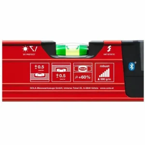 SOLA Wasserwaage 01731401, RED 120 Digital, 120cm, Mit Digitaler Anzeige, IP65, Bluetooth 12