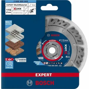 Bosch Trennscheibe Expert MultiMaterial, X-Lock, 115 X 2,4mm, Diamanttrennscheibe 12