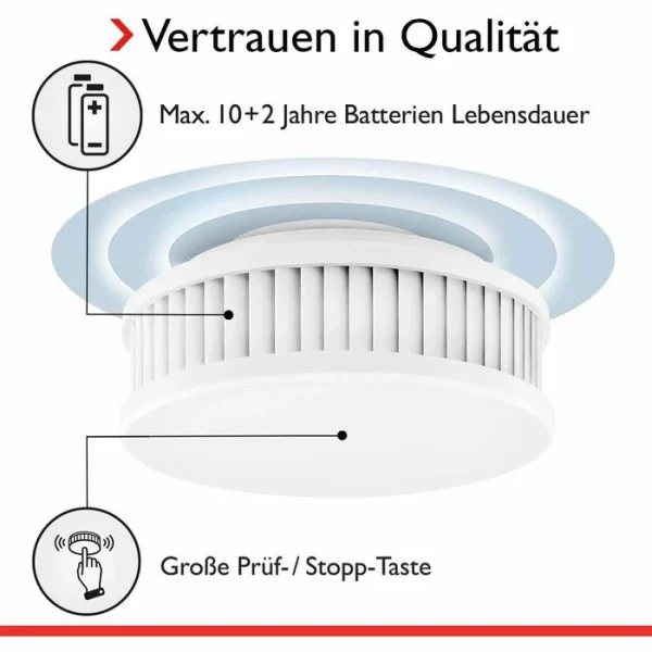 Pyrexx PX-1C Rauchmelder Funk 12 Jahre Q-Label Hitzemelder 4