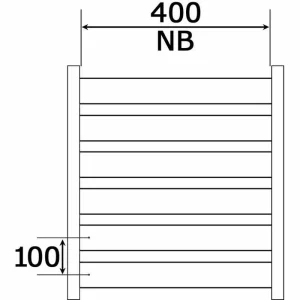 GURA Rollenbahn Serie 25200, Breite 400mm, Teilung 100mm, KU-Rollen, Gerade, Länge 2m 6