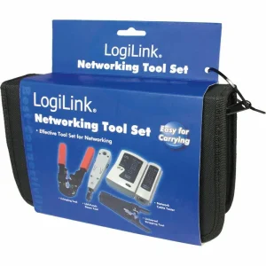 LogiLink Werkzeugtasche Netzwerk Werkzeug Set, Für Netzwerkkabel- Und Dosen, 5-teilig 9