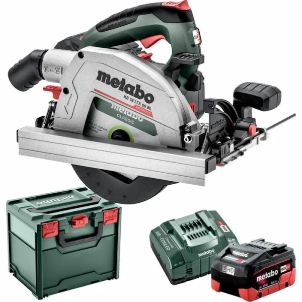 Metabo Handkreissäge KS 18 LTX 66 BL, 18V / 8,0Ah, Mit 2 Akkus, Schnittleistung Bis 66mm 1