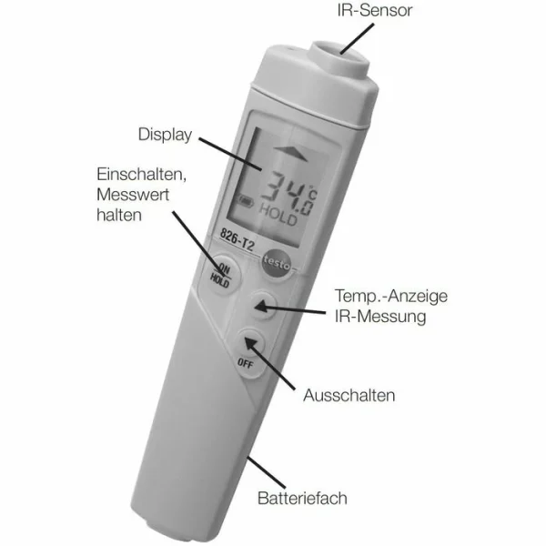 Testo Infrarot-Thermometer 826-T2, -50 Bis +300°C 4