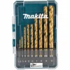 Makita Bohrer HSS-TiN, D-72849, 10-teiliges Set, 1-10 Mm, HSS-Metallbohrer 16