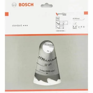 Bosch Kreissägeblatt Speedline Wood, 2608640800, 190 X 30mm, 12 Zähne, Für Holz 6