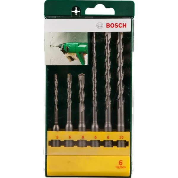 Bosch Bohrer SDS-plus-1, SDS+, 6-teiliges Set, 5-10mm, Steinbohrer 1