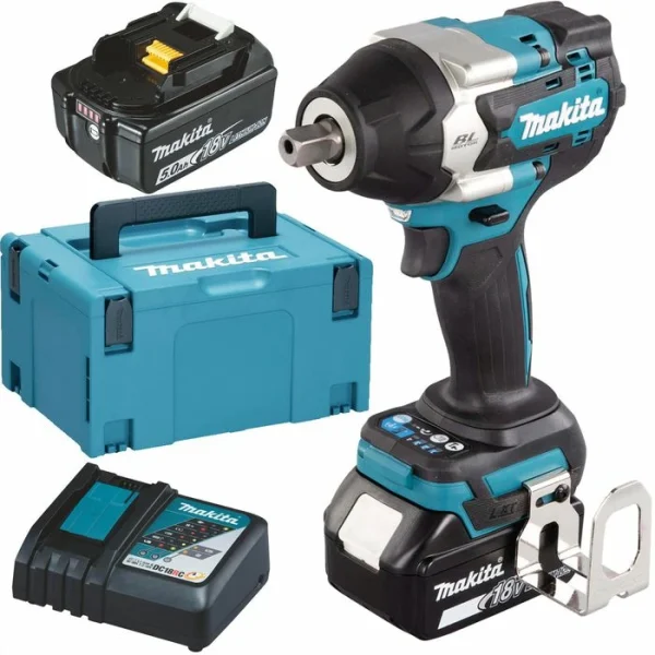 Makita Akku-Schlagschrauber DTW701RTJ, 700Nm, 18V / 5,0Ah, Mit 2 Akkus, Ladegerät Und Koffer 1