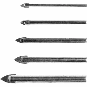 S&R Bohrer 217000005, 5-teiliges Set, 4-10mm, Fliesen-, Glas- & Keramik 8