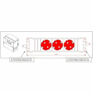 Bachmann Steckdosenleiste Step Base, 3-fach, GST18, Rot / Schwarz 8