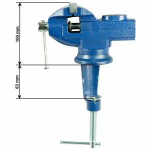 HRB Schraubstock 66041, Drehbar, 70mm Backenbreite, Tischklemme, Spannweite 80mm 21