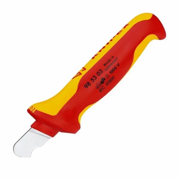 Knipex Abmantelungsmesser 98 53 03, VDE Isoliert, 170mm, Geeignet Für Rundkabel 1