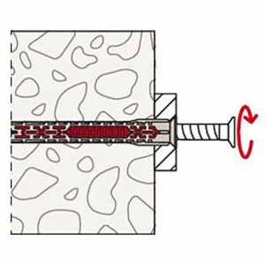 Fischer Dübel-Schraubensortiment DuoXpand 10×160 T, Langschaftdübel + Schrauben, 100-teilig 24