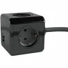 Allocacoc Steckdosenwürfel PowerCube Extended USB, 4-fach Schutzkontakt, 2 X USB, 1,5m, Schwarz 13