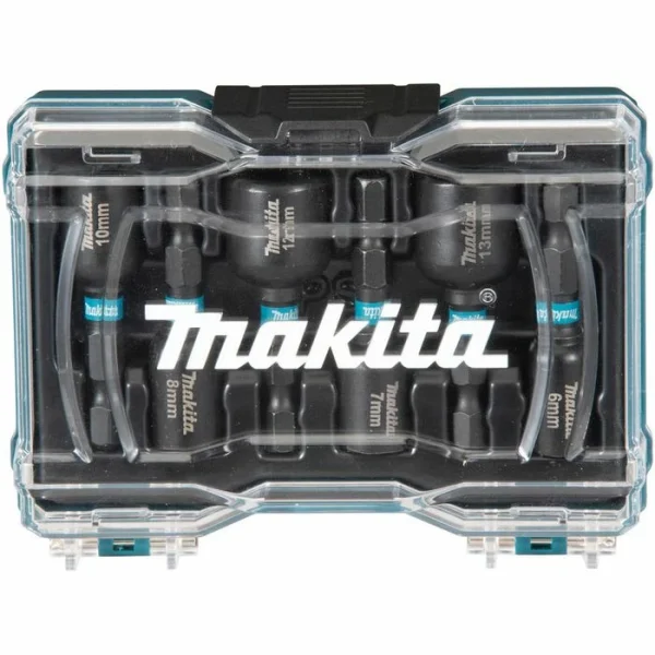 Makita Steckschlüssel E-15768, 6-teilig, 6 – 13mm Schlüsselweite – 50mm Länge, 1/4 Zoll 1