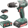 Metabo Akku-Bohrschrauber BS 18 LT Compact, 18V / 2,0Ah, Mit 2 Akkus Und Koffer 20