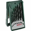 Bosch Bohrer Mini-X-Line, 2607019580, 7-teiliges Set, 3-10mm, Holzbohrer 7