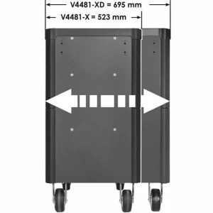 Vigor Werkzeugwagen Series XD, V4481-XD/775, 775-teilig, Schwarz / Grau, 8 Schubladen 24