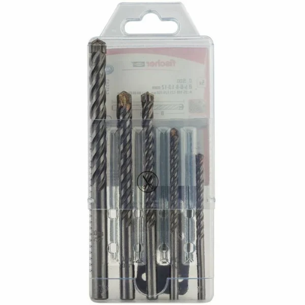 Fischer Bohrer D-SDX, 545507, 5-teiliges Set, 5-12mm, Steinbohrer 3